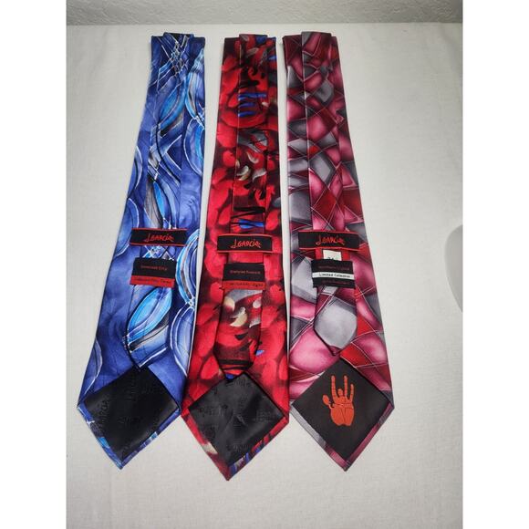 J. Garcia Men’s Silk Tie Lot of 3 Limited Edition Designs Emerald City Banyan... - Picture 1 of 7